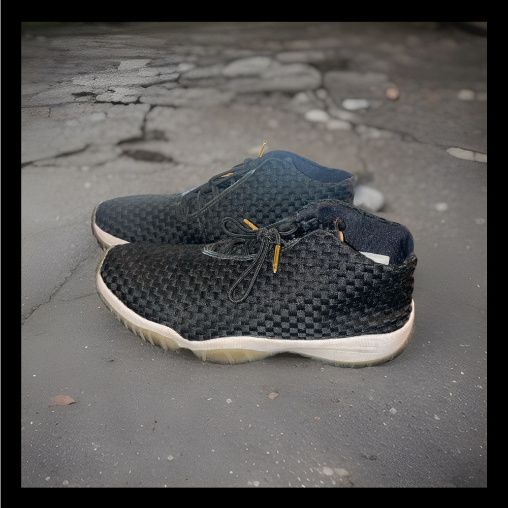 Jordan Future Sneakers Mens 10.5 Nike Air Shoes Woven Mid Black White Basketball